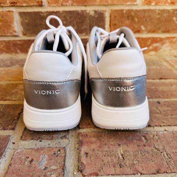 Men's Vionic Light Grey Athletic Sneakers - Picture 4 of 9